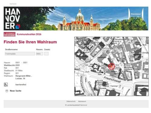 Screenshot von http://wahlraumsuche.hannover-stadt.de/