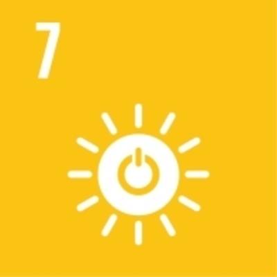 Symbol für globales Nachhaltigkeitsziel Nr. 7: "Saubere Energie"