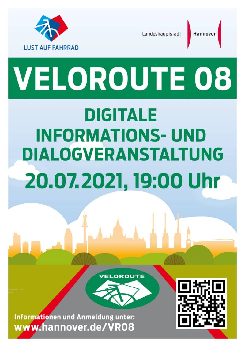 Am 20.07.2021 fand eine digitale Veranstaltung für BürgerInnen zur Veloroute 08 statt.