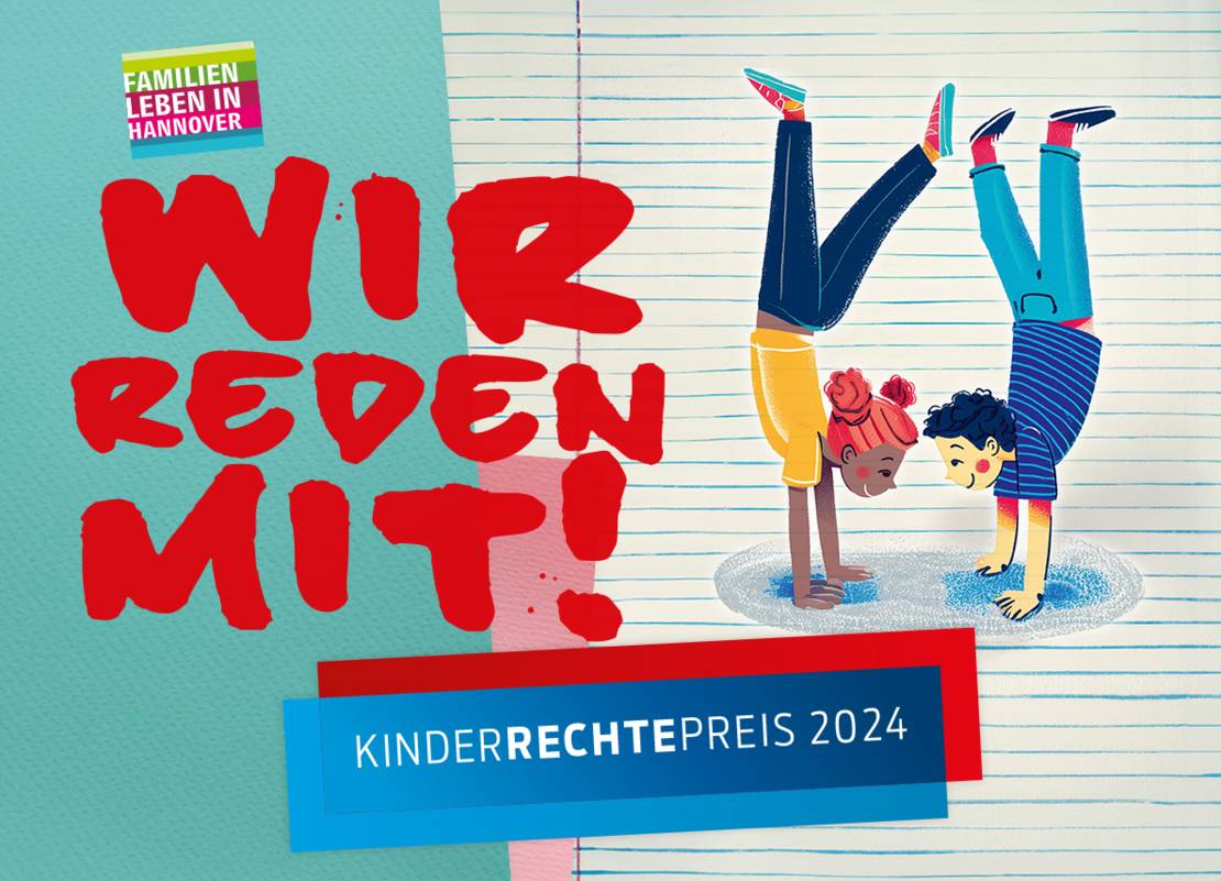 Illustration Kinderrechtepreis mit zwei Kindern