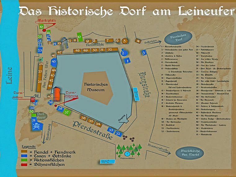 Lageplan des historischen Dorfes | Weihnachtsmarkt | Märkte | Kultur