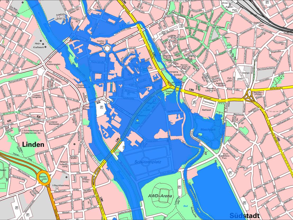 Überschwemmungsgebiete | Hochwasserschutz | Stadtentwässerung Hannover