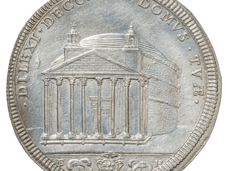 Medaille mit dem Pantheon in Rom