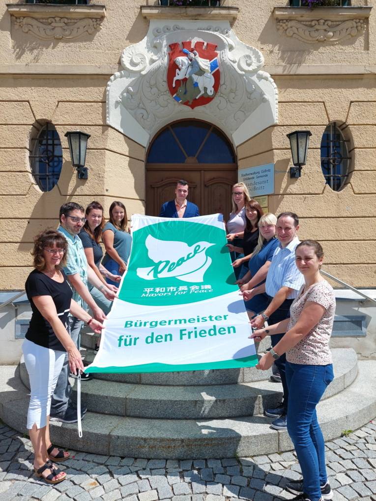 Gößnitz - beteiligt sich am Flaggentag der Mayors for Peace