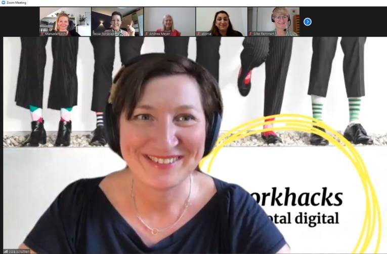 Impressionen des ersten Online Welcome Back Netzwerktreffens #workhacks