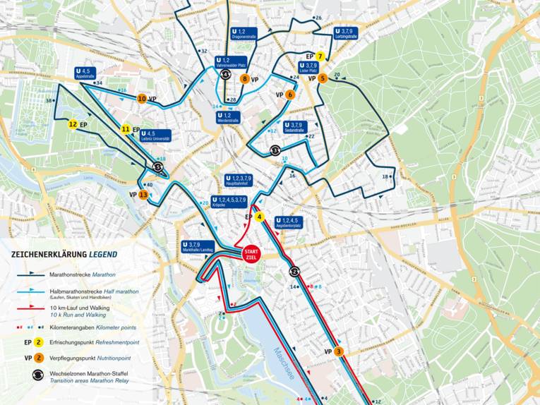 HAJ Hannover Marathon - Streckenplan
