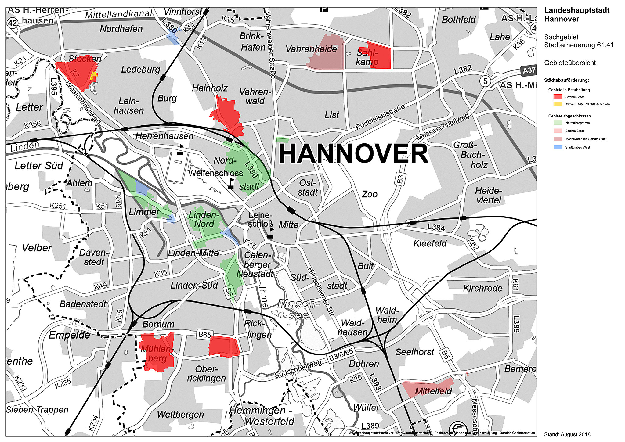 Hannover Stadtteile Karte